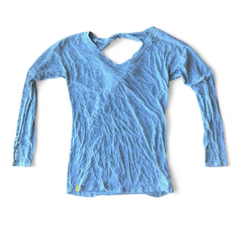 Lole grey sheer long sleeve